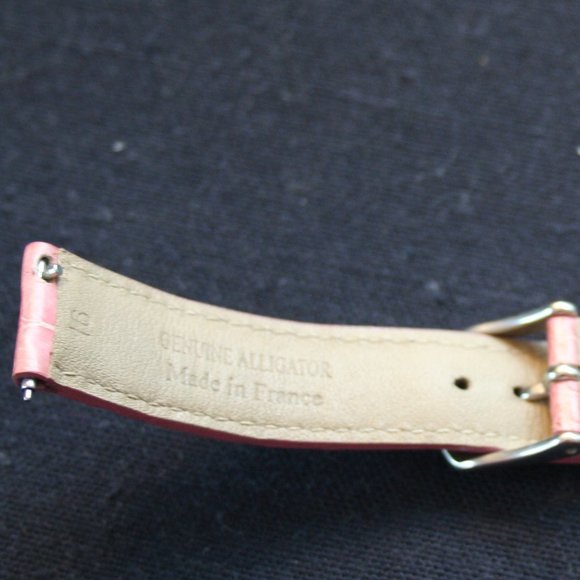 Michele Pink Alligator Watch Band Made in France 16mm - Picture 6 of 7
